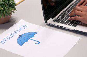 Business owner reviewing insurance documents in an office